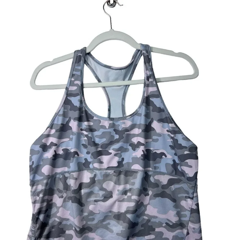 Fabletics Cashel Curved Cinch Tank Pink & Gray Camo Size Large - Picture 10 of 15